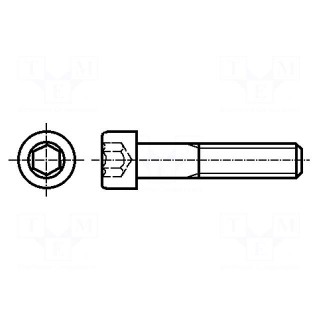 Screw | M12x20 | 1.75 | Head: cheese head | hex key | HEX 10mm | DIN 912