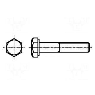 Screw | M12x75 | 1.75 | Head: hexagonal | A2 stainless steel | DIN 931
