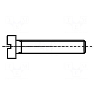 Screw | M1x10 | 0.25 | Head: cheese head | slotted | steel | DIN 84A