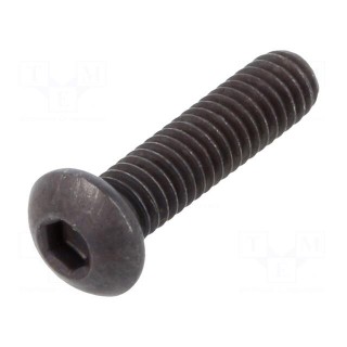 Screw | M2,5x10 | Head: button | imbus | steel | black finish | HEX 1,5mm