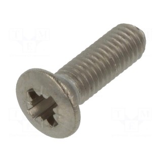 Screw | M3x10 | 0.5 | Head: countersunk | Pozidriv | DIN 966A | ISO 7047