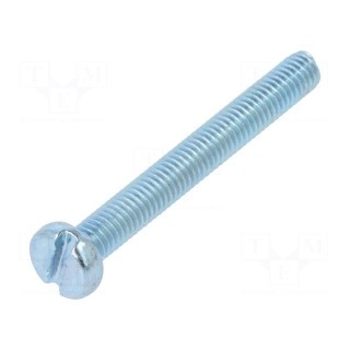 Screw | M3x25 | DIN: 84 | Head: cheese head | slotted | steel | zinc