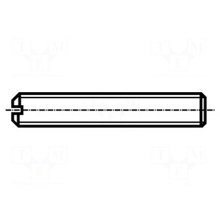 Screw | M4x22 | 0.7 | Head: without head | slotted | 0,6mm | steel | zinc