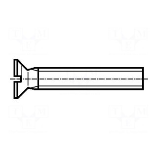 Screw | M5x10 | 0.8 | Head: countersunk | slotted | 1,2mm | polyamide