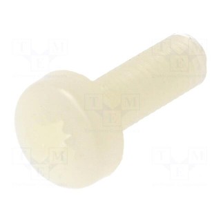 Screw | M5x16 | 0.8 | Head: cheese head | Pozidriv | 1,2mm | polyamide