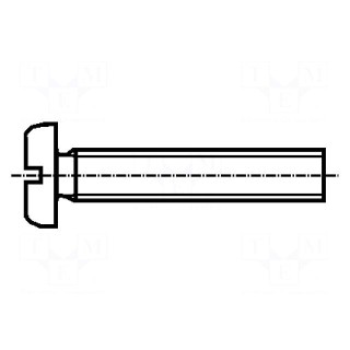 Screw | M5x10 | 0.8 | Head: cheese head | slotted | polyamide | DIN 85A