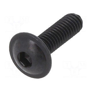 Screw | with flange | M3x10 | Head: button | imbus | steel | black finish