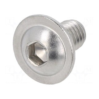 Screw | with flange | M6x10 | Head: button | imbus | A2 stainless steel