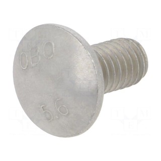 Screw | with flange nut | M6x12 | 1 | Head: button | steel | zinc