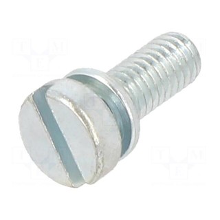 Screw | with washer | M3x8 | 0.5 | Head: cheese head | slotted | 0,8mm