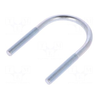 U-bolt | B | steel | zinc | Thread len: 46mm | Int.width: 49mm | H: 90mm
