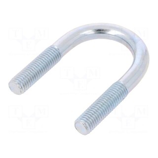 U-bolt | B | steel | zinc | Thread len: 34mm | Int.width: 35mm | H: 71mm