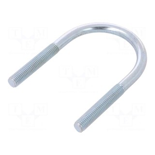 U-bolt | B | 1.5 | steel | zinc | Thread len: 53mm | for fixing pipes