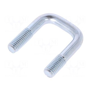 U-bolt | C | 1.25 | steel | zinc | Thread len: 16mm | Int.width: 23mm