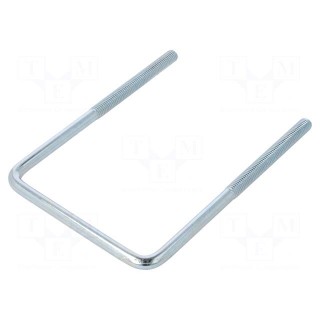 U-bolt | C | 1.25 | steel | zinc | Thread len: 70mm | Int.width: 89mm