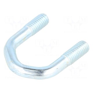 U-bolt | D | steel | zinc | Thread len: 18mm | Int.width: 23mm | H: 40mm