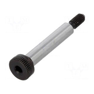 Shoulder screw | Mat: steel | Thread len: 7mm | Thread: M3 | Cut: imbus