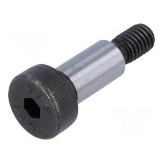 Shoulder screw | Mat: steel | Thread len: 11mm | Thread: M6 | Cut: imbus