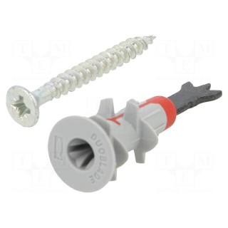 Pin | with screw | DuoBlade | 25pcs | Pin material: plastic | drywall
