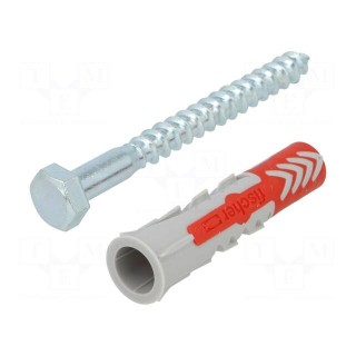Plastic anchor | with screw | 12x60 | DUOPOWER | 10pcs | 12mm