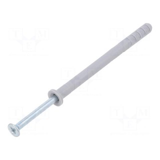 Plastic anchor | with screw | 6x80 | zinc-plated steel | N | 100pcs.