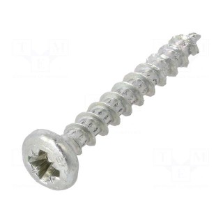 Screw | 4x30 | Head: cheese head | Pozidriv | PZ2 | steel | zinc | SPAX®