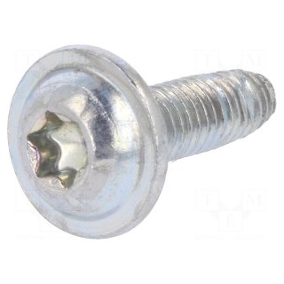 Screw | for metal | 3,5x12 | Head: button | Torx® | hardened steel | zinc
