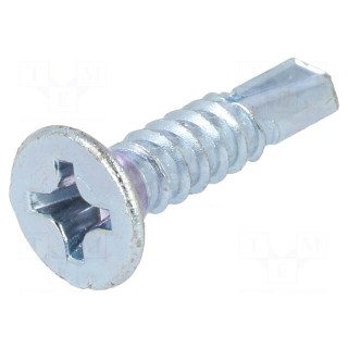 Screw | for metal | 5.5x25 | Head: countersunk | Phillips | PH3 | zinc