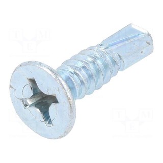 Screw | for metal | 6.3x25 | Head: countersunk | Phillips | PH3 | zinc