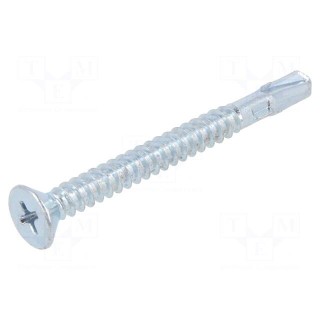Screw | for wood | 4.8x50 | Head: countersunk | Phillips | PH2 | tin