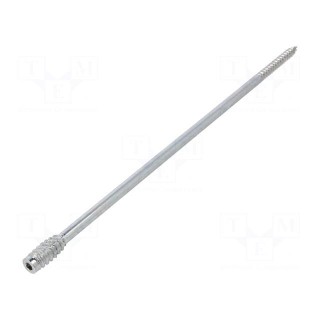 Screw | for wood | 6x230 | Head: without head | hex key | HEX 4mm | steel