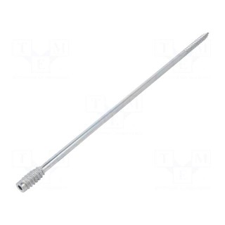 Screw | for wood | 6x250 | Head: without head | hex key | HEX 4mm | steel