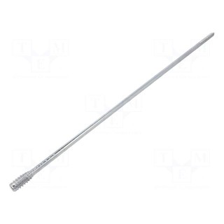 Screw | for wood | 6x350 | Head: without head | hex key | HEX 4mm | steel