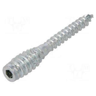 Screw | for wood | 6x60 | Head: without head | hex key | HEX 4mm | steel