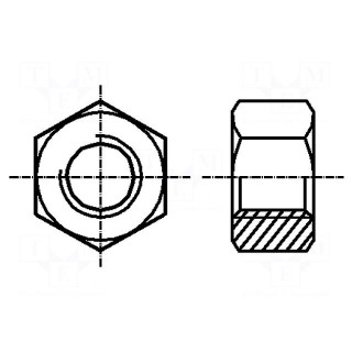 Nut | hexagonal | M3 | steel | Plating: zinc | Pitch: 0,5 | 5.5mm | BN: 131