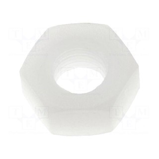 Nut | hexagonal | M4 | polyamide | H: 3.3mm | 7mm
