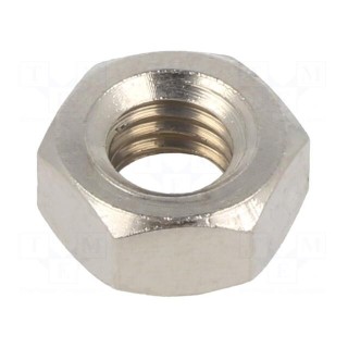 Nut | hexagonal | M8 | 1.25 | brass | Plating: nickel | 13mm | BN 505