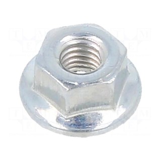 Nut | with flange | hexagonal | M3 | steel | Plating: zinc | H: 4mm | 5.5mm
