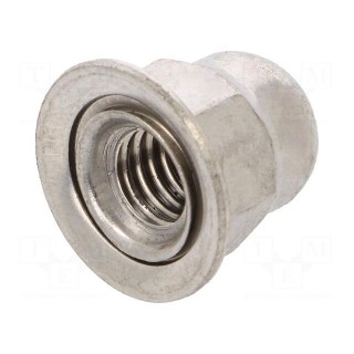 Nut | with flange | hexagonal | M8 | 1.25 | A2 stainless steel | 13mm