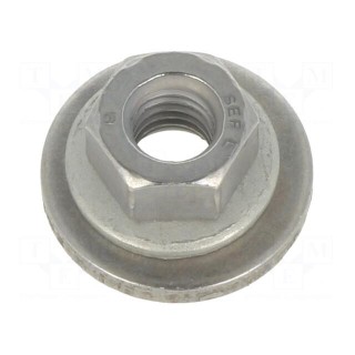 Nut | with flange,with washer,protective | hexagonal | M6 | 1 | steel