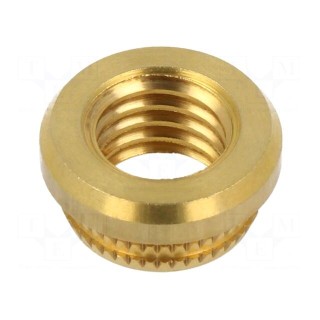 Threaded insert | brass | M10 | BN 37905 | L: 4.55mm | for plastic