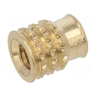 Threaded insert | brass | M2 | BN 37885 | L: 4.2mm | for plastic