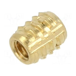 Threaded insert | brass | M2 | BN 37915 | L: 4mm | for plastic | TRISERT®