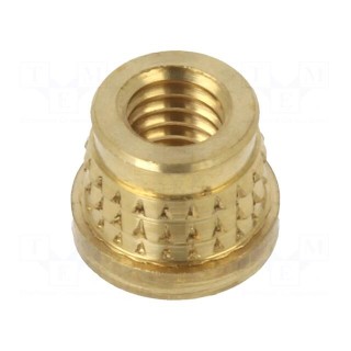 Threaded insert | brass | M3,5 | BN 37901 | L: 4.1mm | for plastic