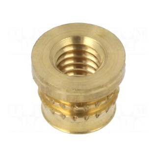Threaded insert | brass | M3,5 | BN 37901 | L: 4.1mm | for plastic