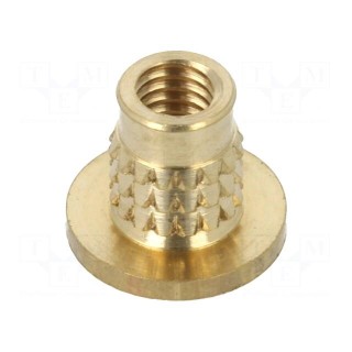 Threaded insert | brass | M3 | BN 37896 | L: 5.2mm | for plastic