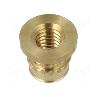 Threaded insert | brass | M3 | BN 37901 | L: 4.1mm | for plastic