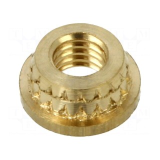 Threaded insert | brass | M3 | BN 37905 | L: 1.85mm | for plastic