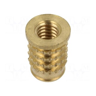 Threaded insert | brass | M4 | BN 37901 | L: 8.5mm | for plastic