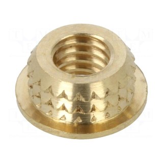 Threaded insert | brass | M4 | BN 37905 | L: 3mm | for plastic